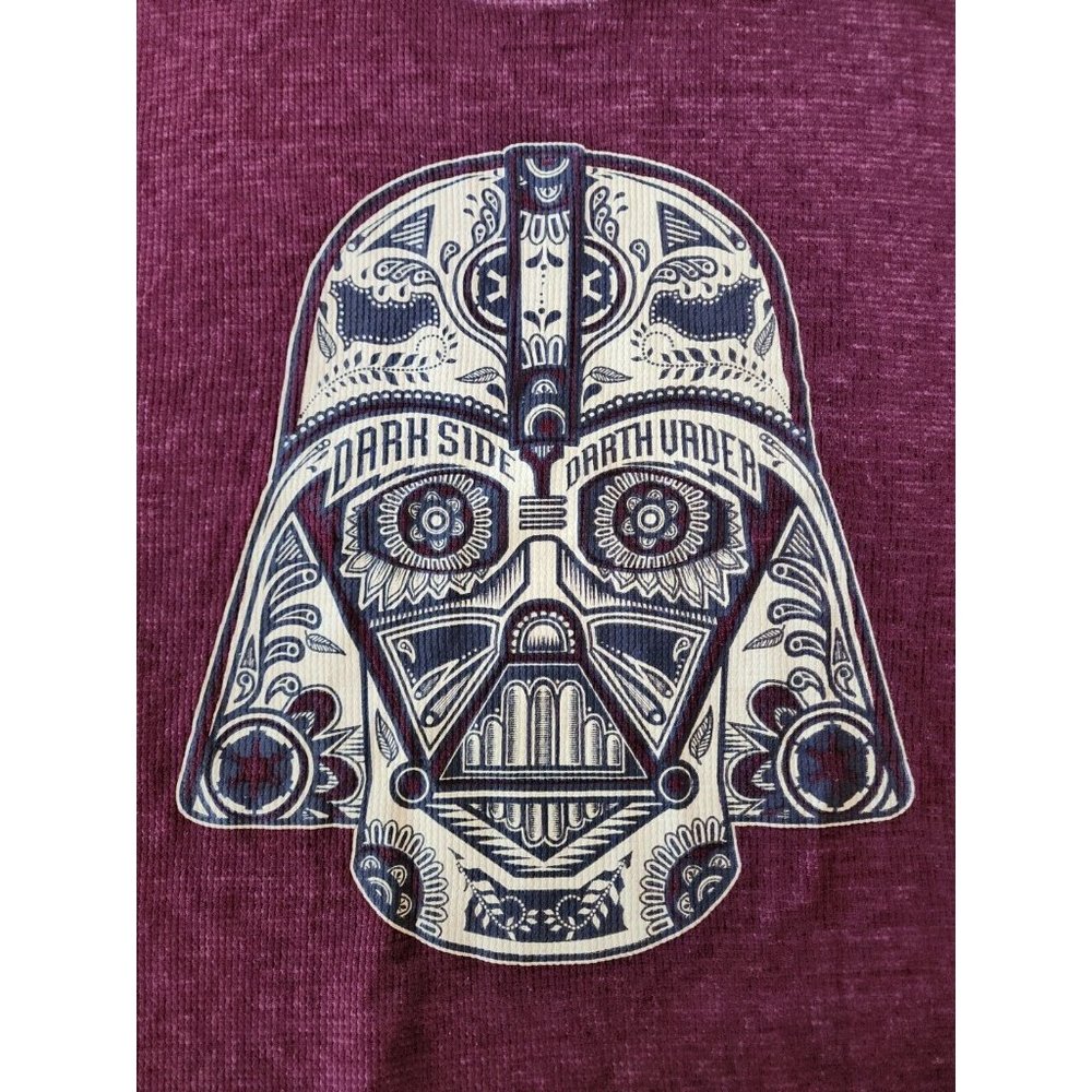 Men Fifth Sun Star Wars 2XL Dark Side Darth Vader Waffle Knit Long Sleeve Shirt